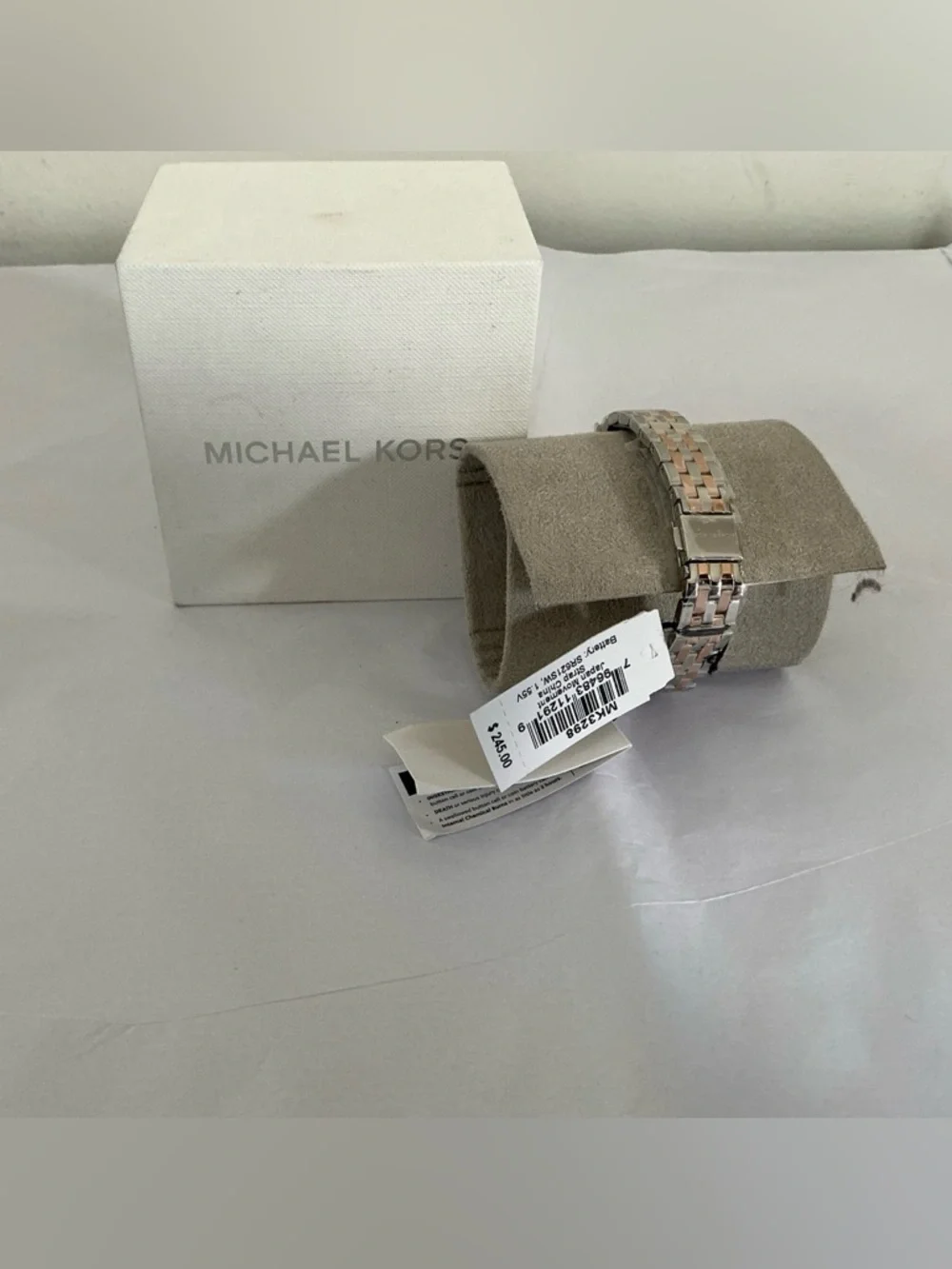 Michael Kors Darci Mini 26mm Stainless Steel and Rose Gold Tone Crystal Ladies